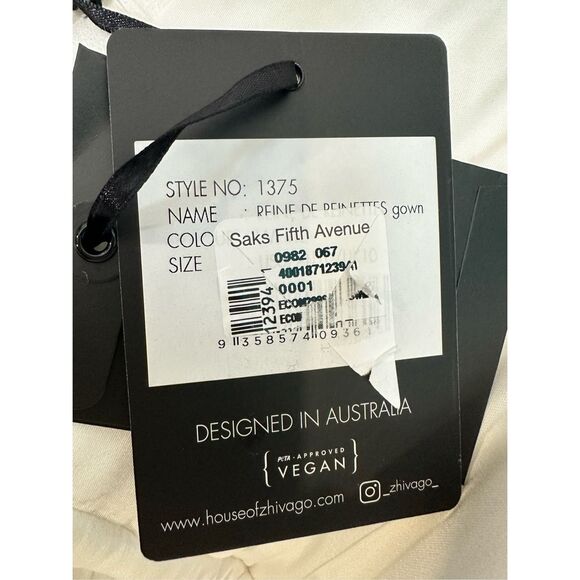 Zhivago Reine De Reinettes Gown In White US 6 $650 - Picture 12 of 12